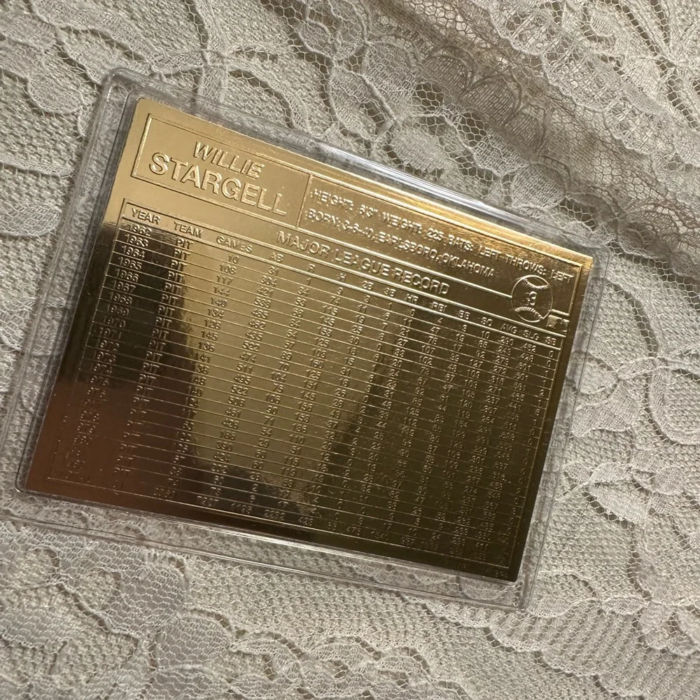 Willie Stargell Gold Foil Baseball Card Sealed 1996 Danbury Mint 22kt